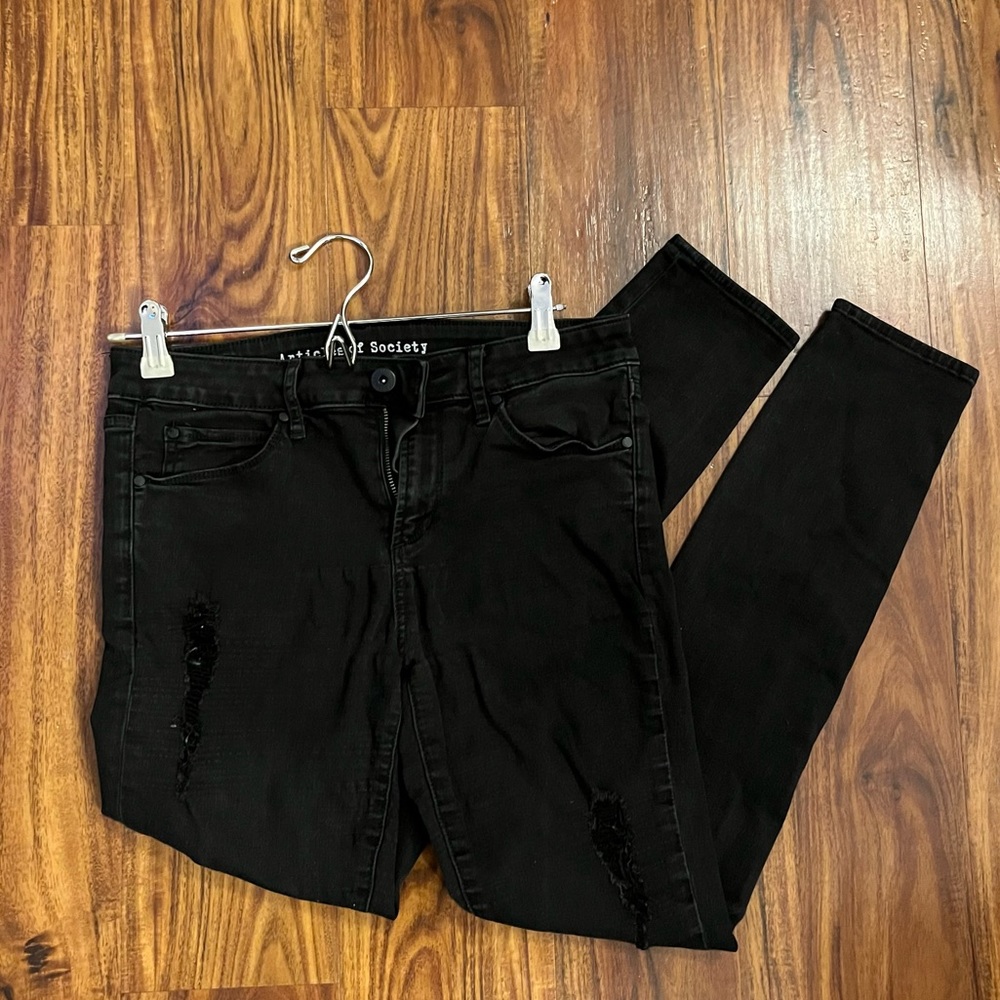 Articles of Society Black Ripped Jeans Size 29